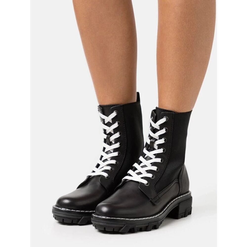 NEW RAG & BONE Shiloh Combat Boots Sz EU39.5/US9.5 Black